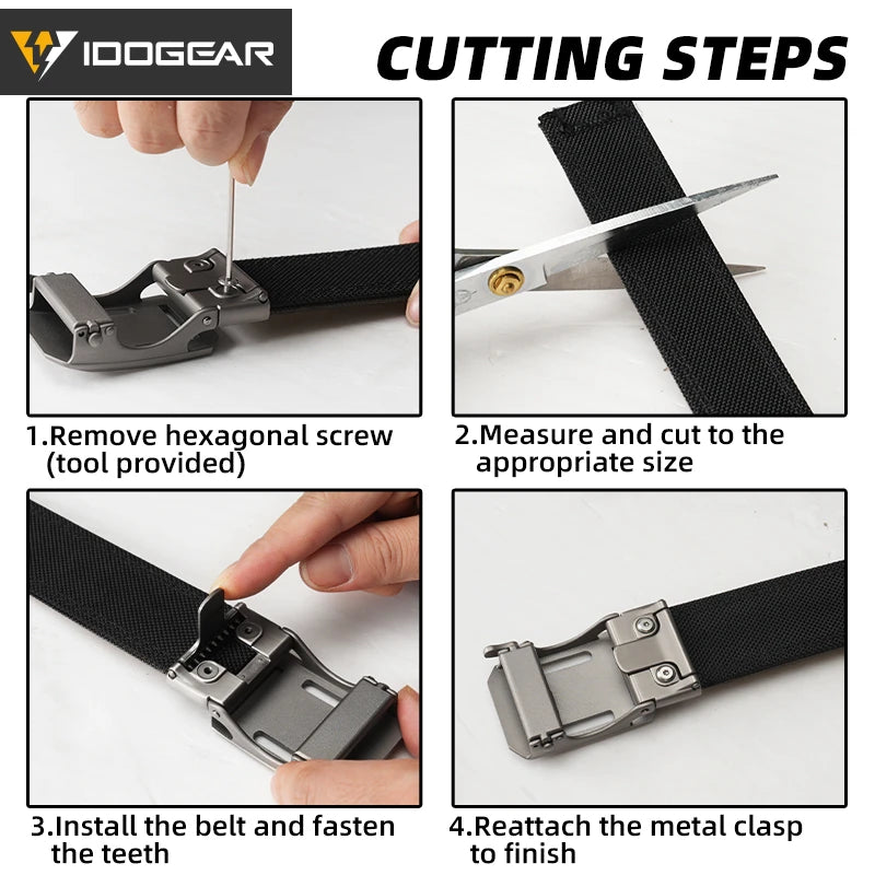 Idogear Tactical Ratchet Nylon Belt With Quick Release Adjustment