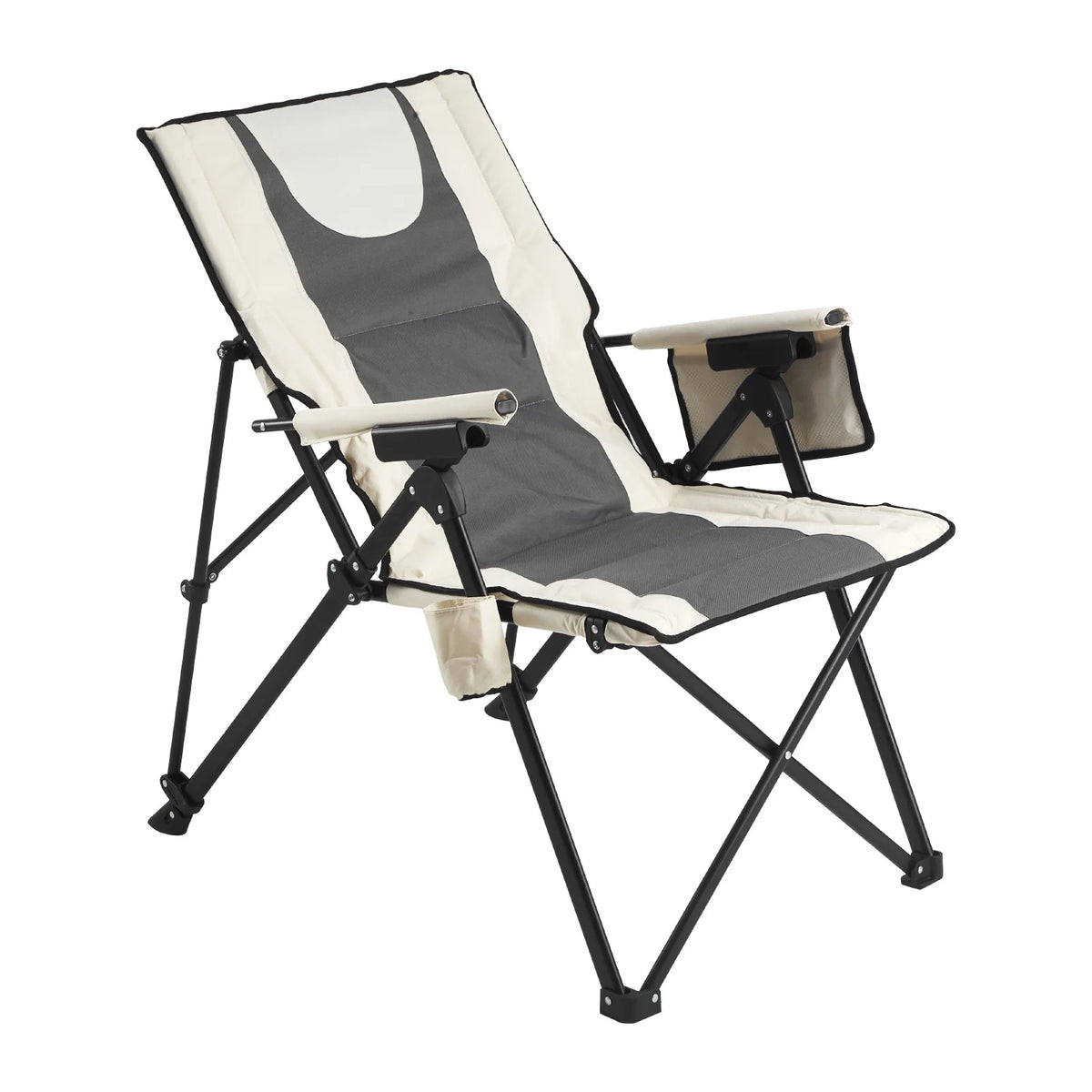 SucceBuy High Back Folding Camping Chair With Armrest