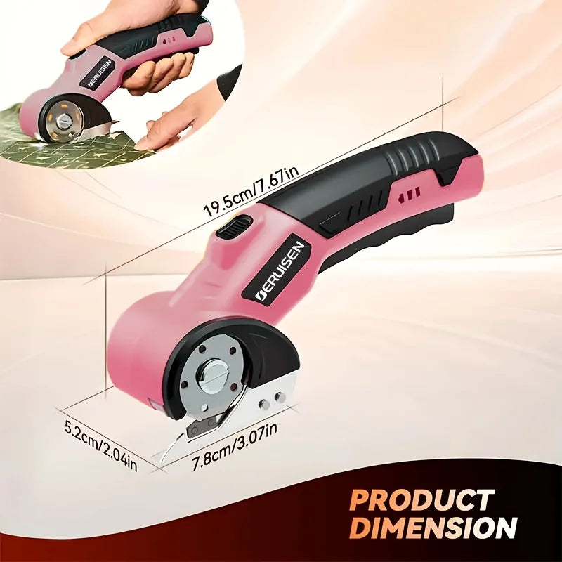 Rechargeable Electric Scissors With Safety Lock For Fabric Leather