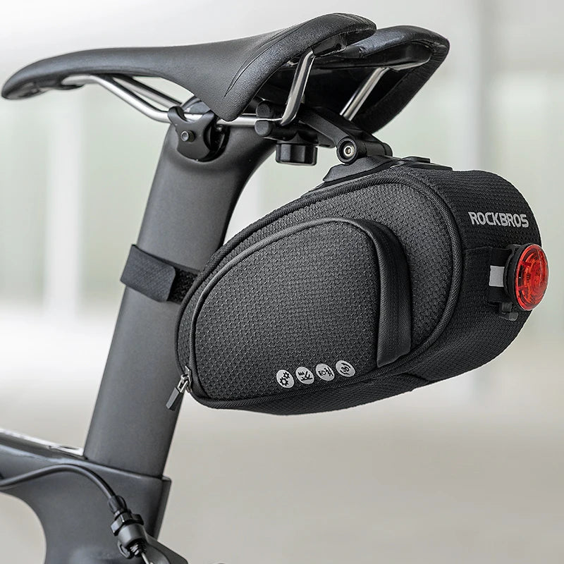 Rockbros Waterproof Bicycle Saddle Bag Shockproof Reflective Seat Pouch