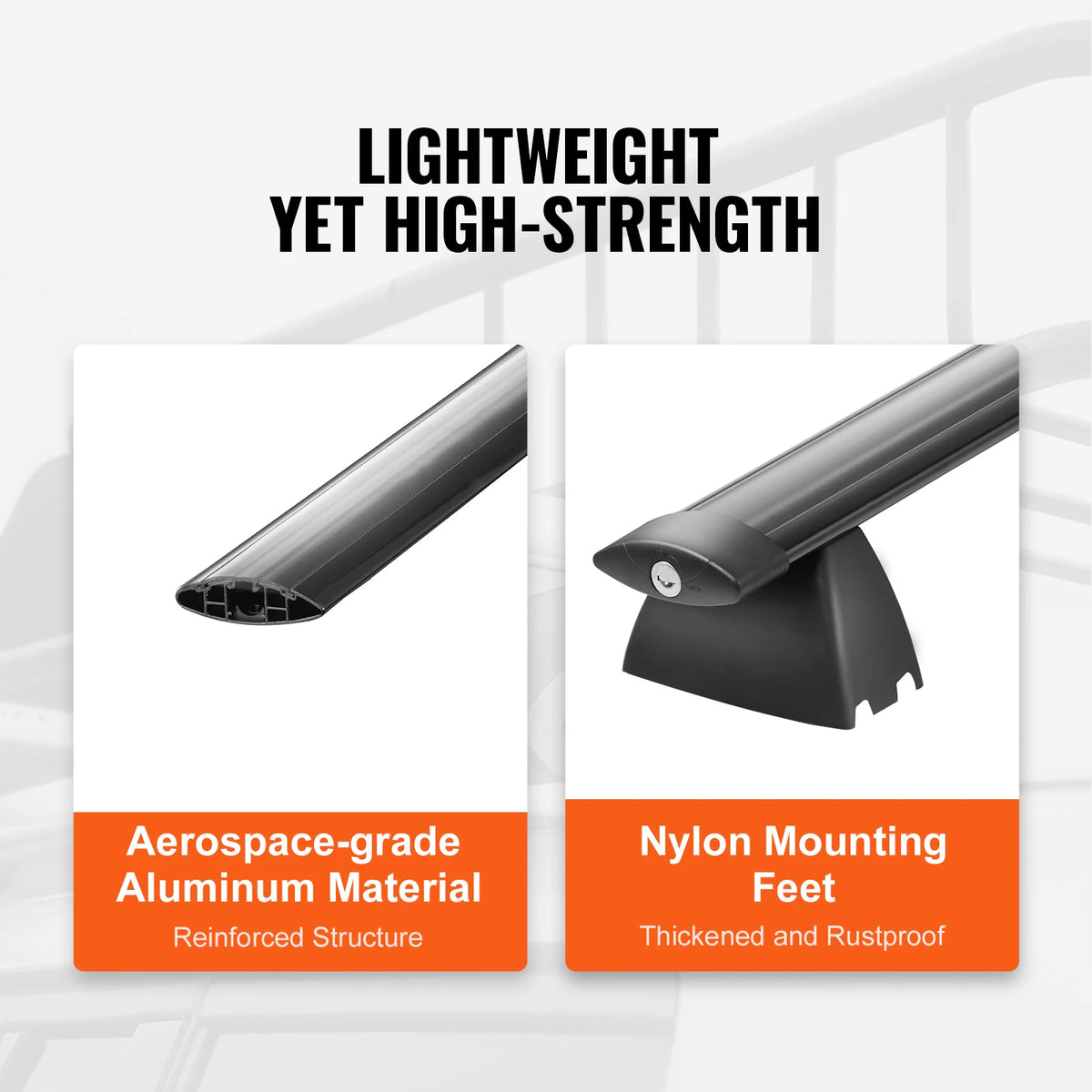 SucceBuy Aluminum Roof Rack Cross Bars With Integrated Locks