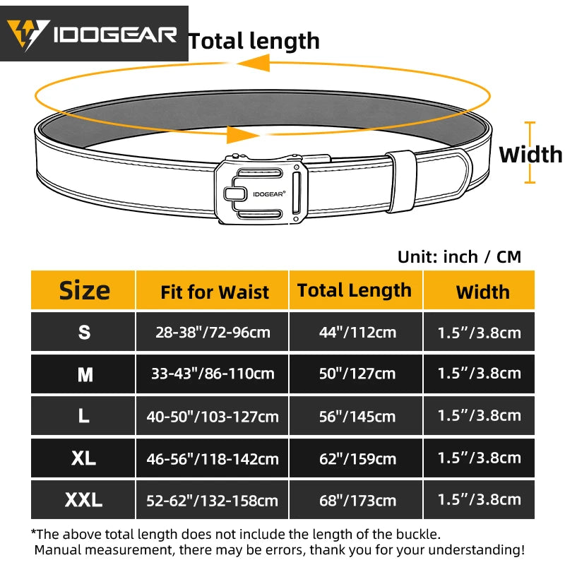 Idogear Tactical Ratchet Nylon Belt With Quick Release Adjustment