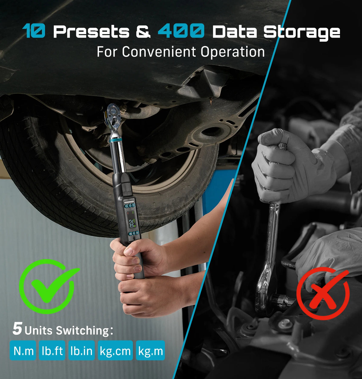 Seesii Digital Torque Wrench With LCD Display And Dual Alarms